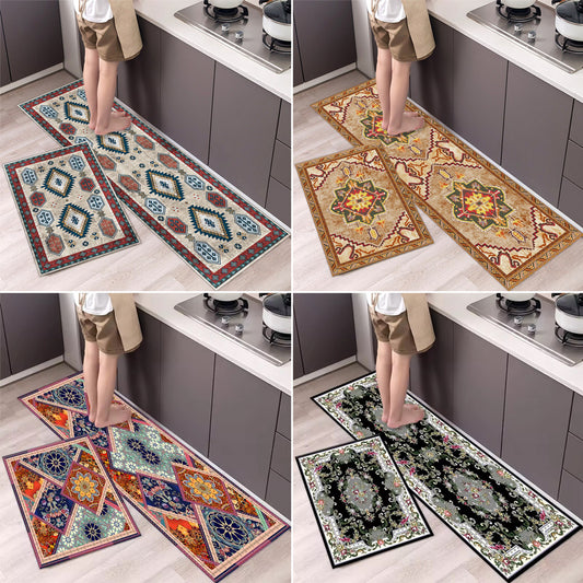 💥49% de descuento 【40*60cm+40*120cm】🌺Alfombra de cocina antideslizante absorbente alfombra de cocina larga  3873548