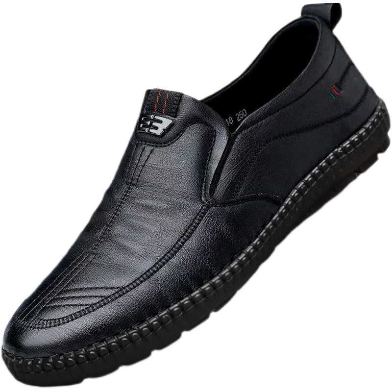 【39-44】 2025 zapatos casuales de cuero para hombres de mediana edad y personas mayores  3873559