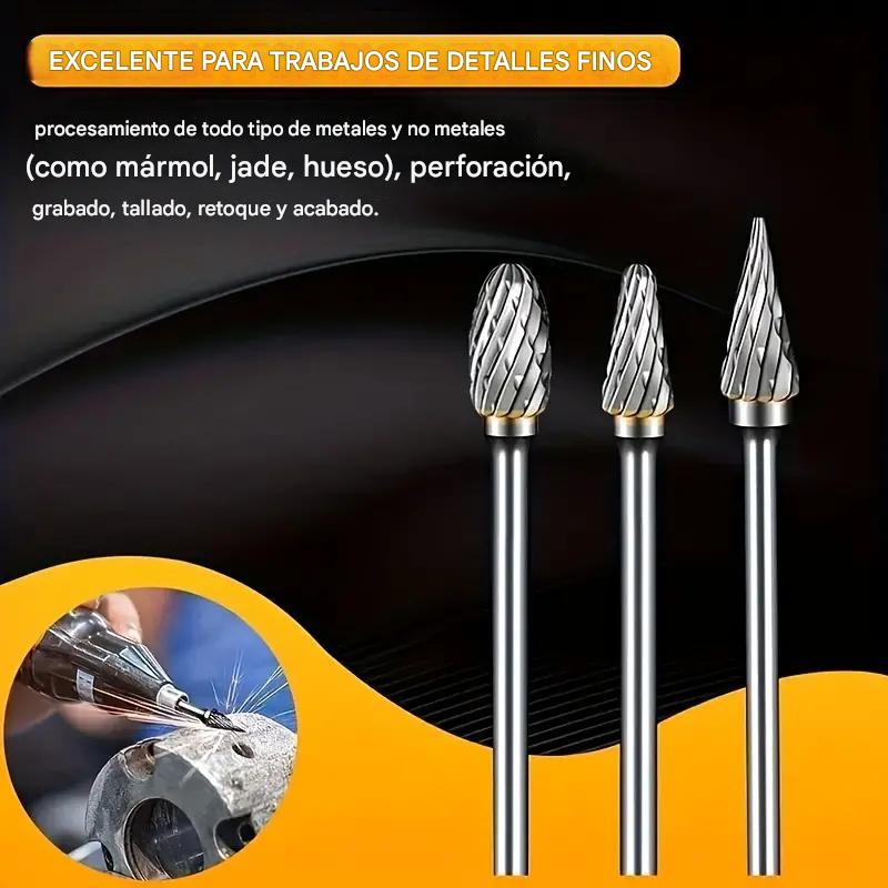 🔩【10 piezas】Juego de cortadores rotativos de carburo de acero de tungsteno de primera calidad--3911737